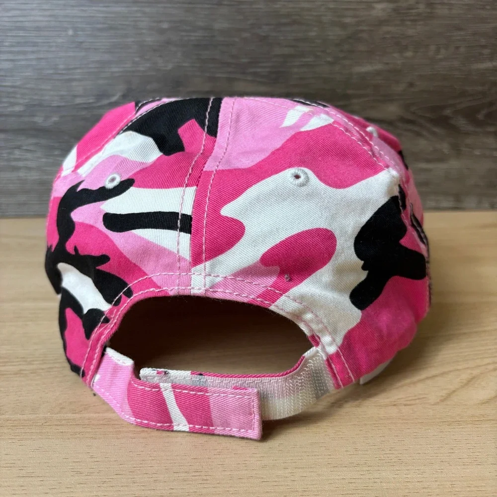 Crossroads Pawn & Audio Hat Cap Strap Back Womens Pink‎ Camo Camouflage